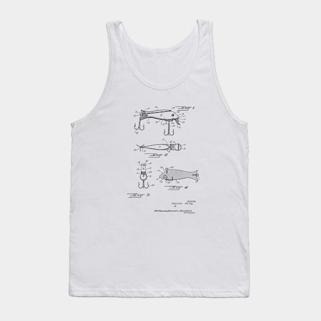 FISHING LURE VINTAGE PATENT DRAWING Tank Top by skstring